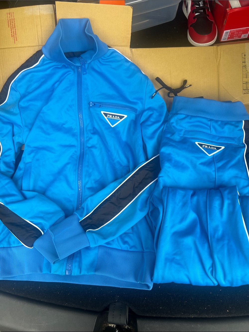 Kids blue tracksuit jacket